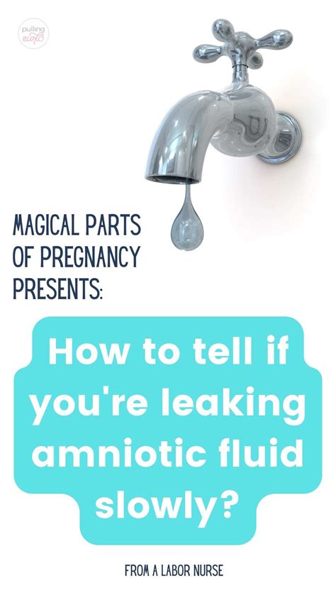 how to tell if your leaking amniotic fluid|3 Ways to Identify an Amniotic Fluid Leak